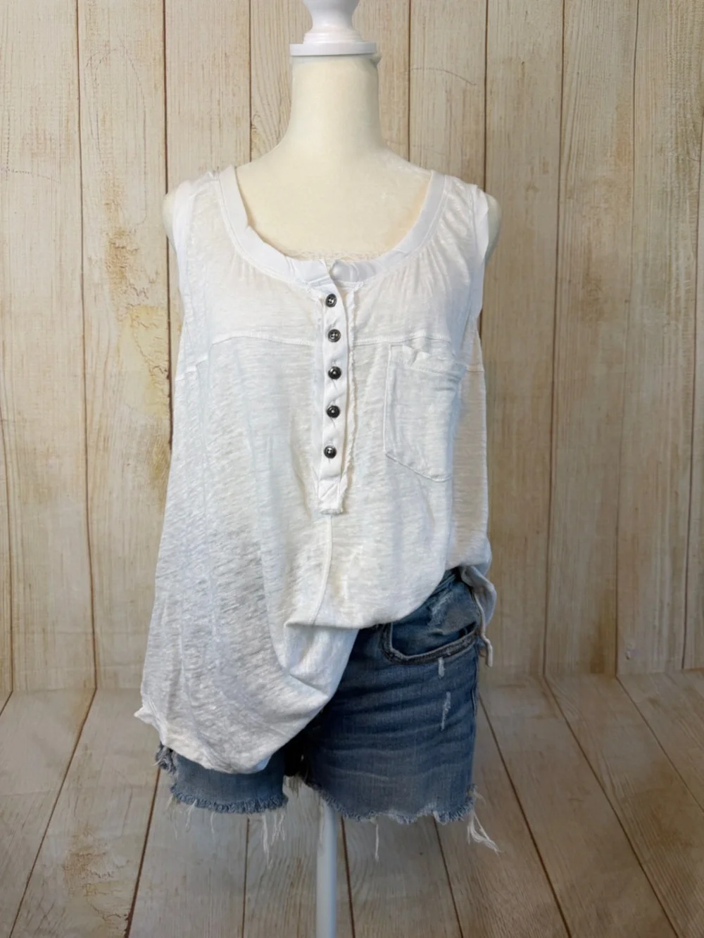 Free People Linen Traveler Tank top -small